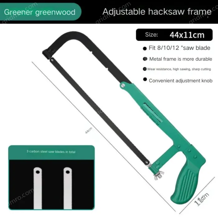 8/10/12 Adjustable Hacksaw Stand Contains 3 carbon hacksaw blades