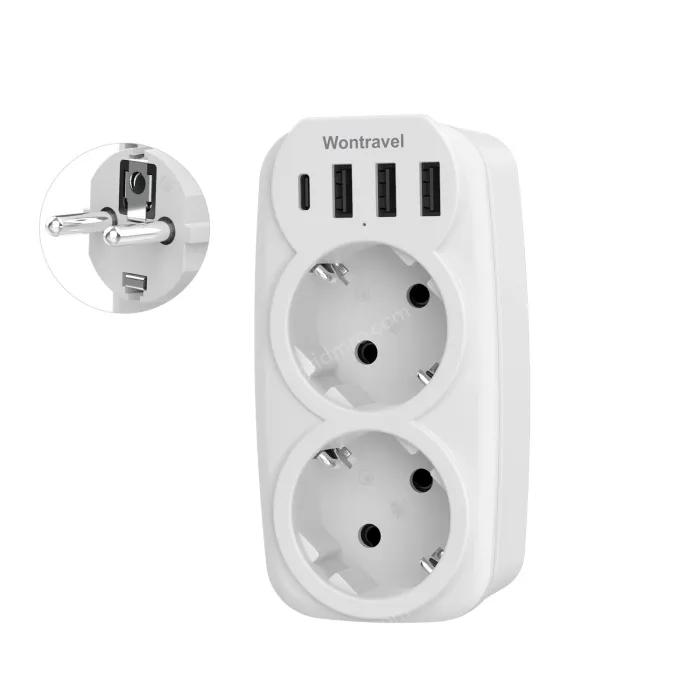 Europe plug USB C charging wall socket