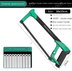 12 inch alloy square tube saw with 11 carbon steel saw blades The saw body can store the saw blades