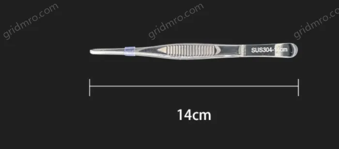 Stainless steel tweezers Straight round head (304 models) 14cm
