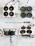 Square four-headed 15W