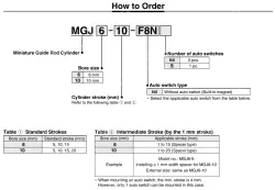 Guide CylinderWith End Lock MGG Series &oslash;20, &oslash;25, &oslash;32, &oslash;40, &oslash;50, &oslash;63, &oslash;80, &oslash;100