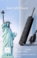 Lightning protection Master switch 6 jacks 1.8m