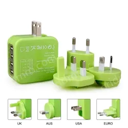 B2C hot sale Travel adapter multi socket for global use KRUSB-WLG3336B