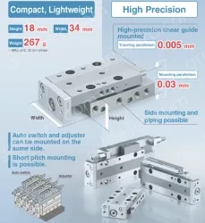 Air Slide Table MXJ Series Double acting Φ4,Φ6,Φ8