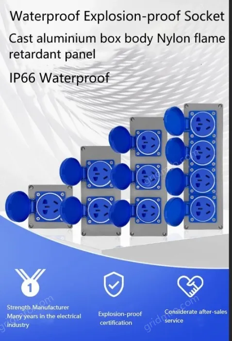 Explosion-proof cast aluminium duplex 3-hole black