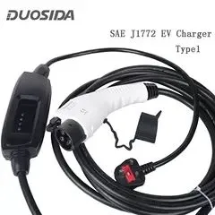 Type1 - UK Plug 13A-10m Leaf charging cable