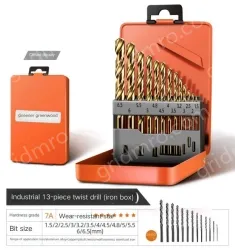Industrial tin box 13 pieces set + 13 twist drills