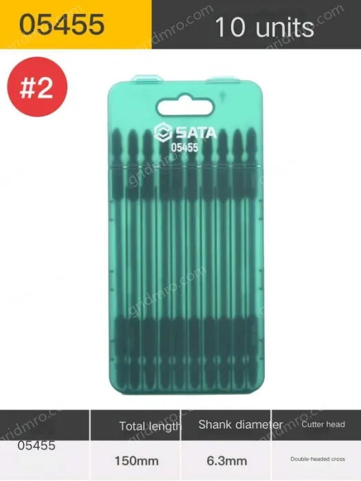 10Pcs double-ended cross #2 with a total length of 150mm-05455