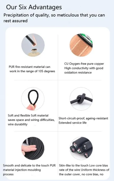 5 core 4 core 2 core sensor cable 28 AWG 4 pole