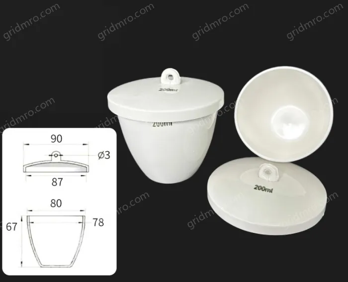 Ceramic crucibles 150ml+ lid