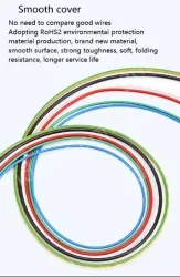 Teflon Wire Cable 22AWG Yellow to Green 20 cores